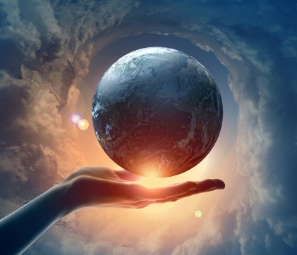 Earth on hand