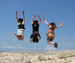 jumping for joy, feeling good, appreciation, gratitudee