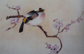 bird, bamboo, chinese brush painting, painting, art, spring